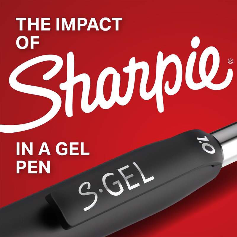 Gel Pens Medium Point Black Ink 12 Pack - No Smear, No Bleed