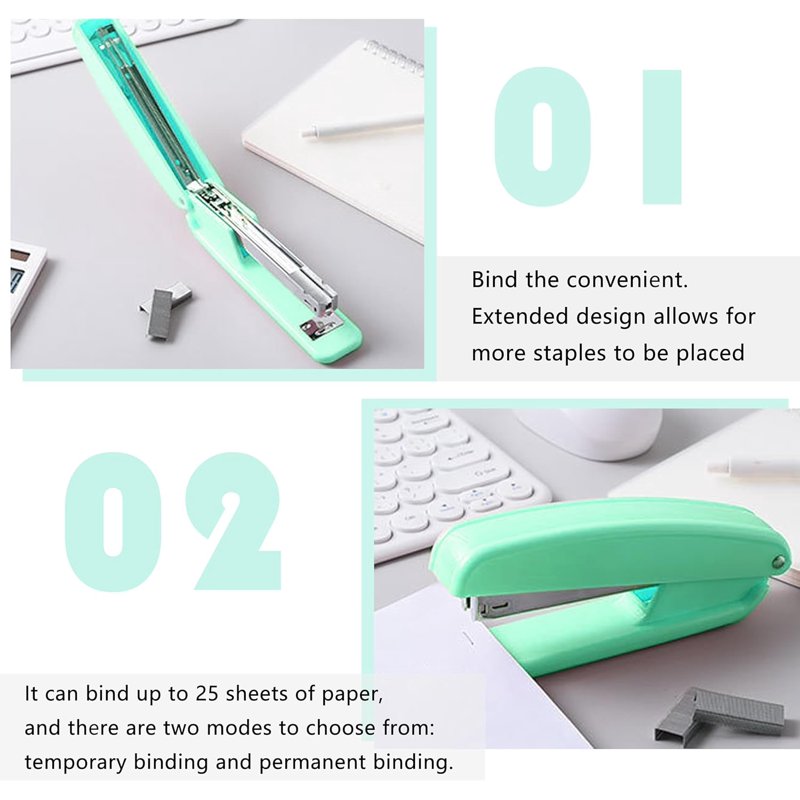 Green Desk Organizer Office Supplies Set with Stapler Pen Holder and Accessories