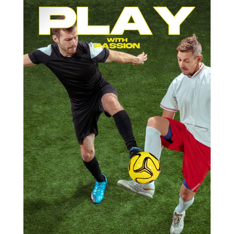 Brasilia Soccer Ball Size 5 - Training & Recreational Play by American Challenge - Variation 5, Lemon