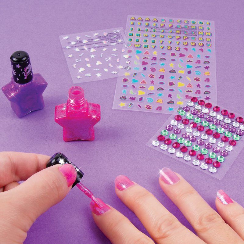 DIY Nail Art & Bracelets Kit for Kids - Create 6 Custom Jewelry & Nails