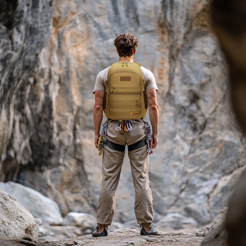 Tactical Laptop Backpack with MOLLE Webbing 22L Water-Resistant Military-Style
