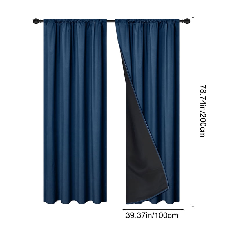 Light-Blocking Thermal Insulating Soundproof Curtains for Living Room & Bedroom