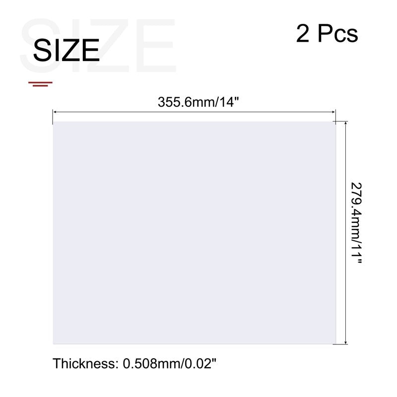 Clear Plastic Sheet for Picture Frame Replacement 11x14 Inch - Shatterproof & Waterproof