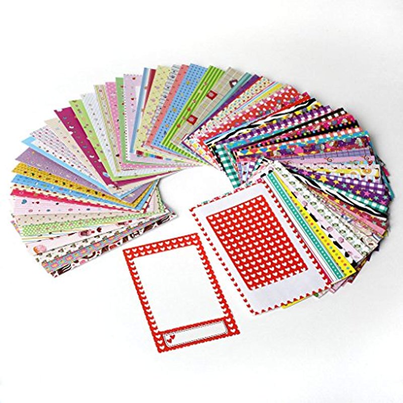 Colorful Photo Border Stickers Pack for Mini Photos - 100 Pieces
