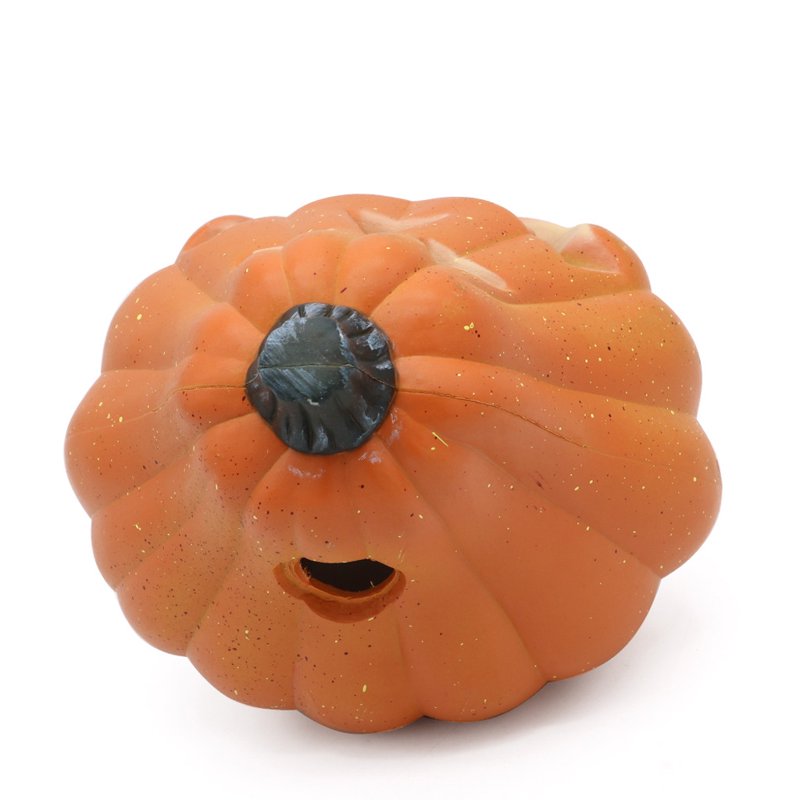 Halloween LED Light Up Pumpkin Lantern - Waterproof Resin Jack O Lantern Decor
