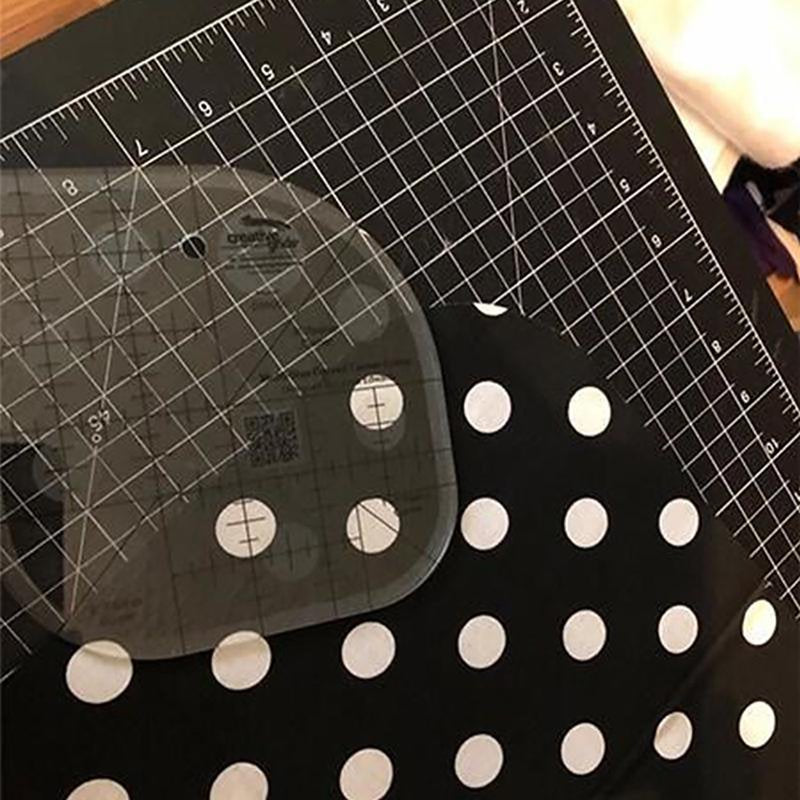 Curved Corner Cutter Ruler for Sewing and Patchwork - Plastic Template Tool