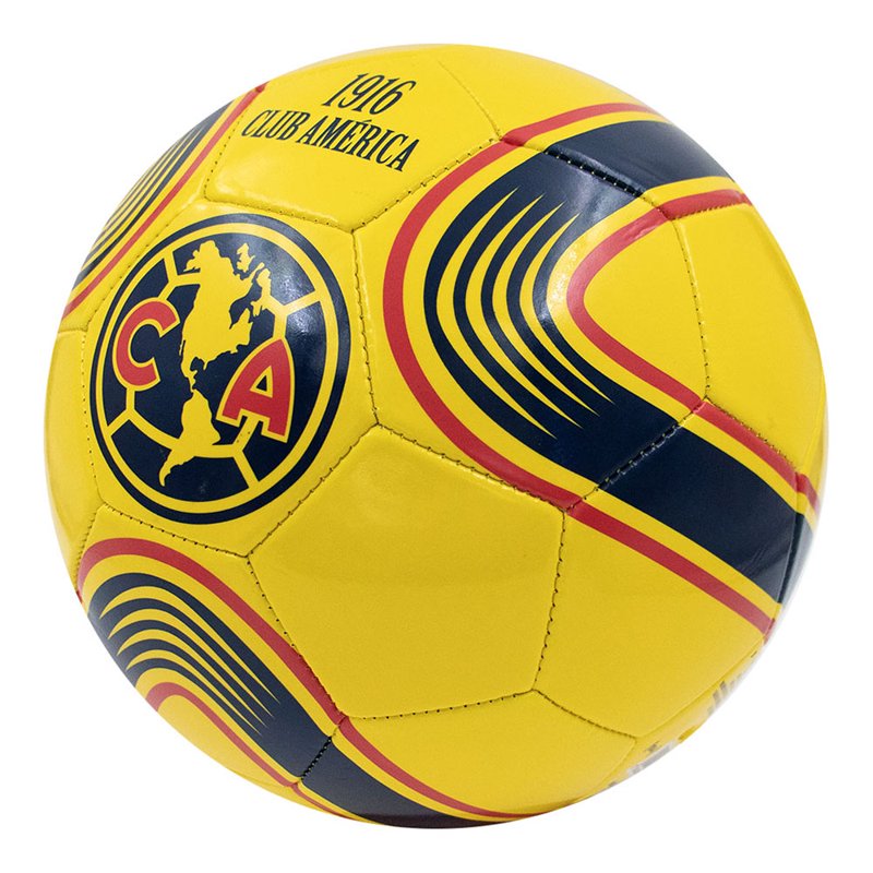 Voit Club America S100 Size 5 Soccer Ball – Yellow PVC, 360g, Recreational