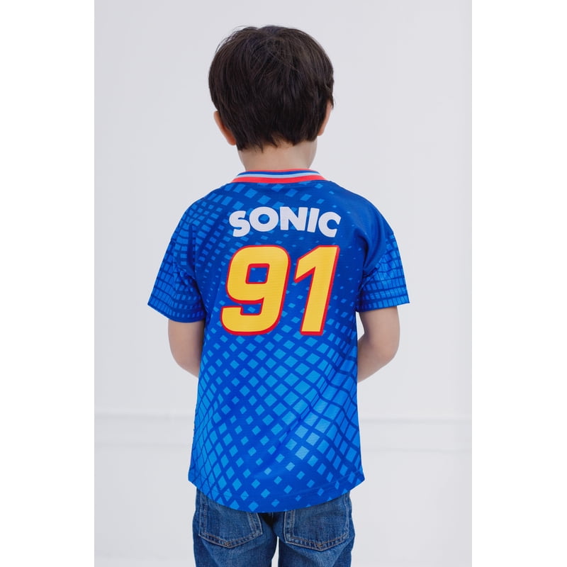 Sega Sonic the Hedgehog Boys Soccer Jersey - Blue, Variation: Sonic Blue, 7-8