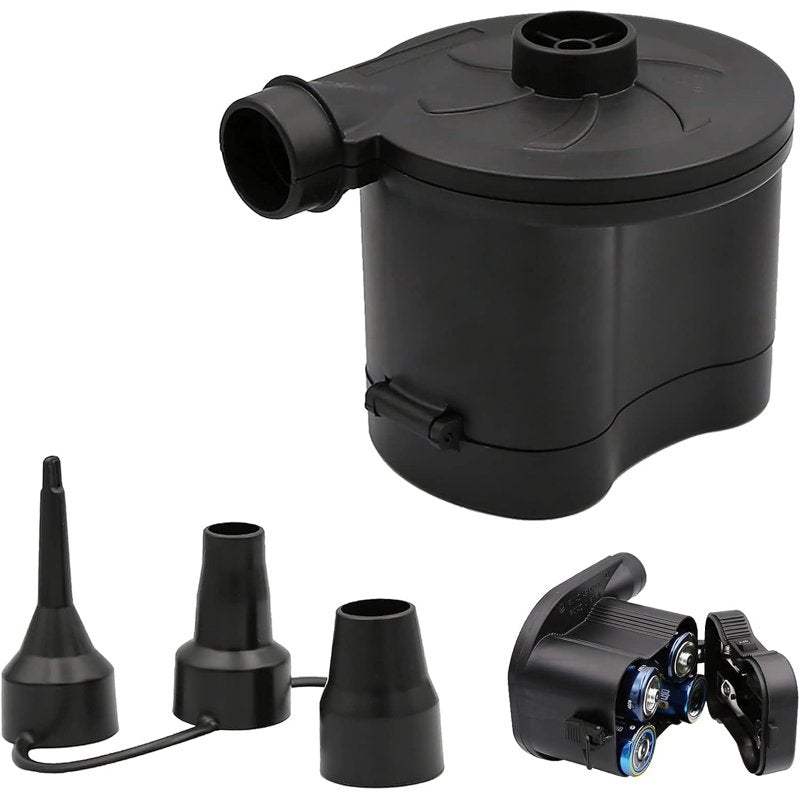 Portable Electric Air Pump for Inflatables - Battery Operated Inflator & Deflator for Pool Toys, Air Mattresses & Camping Gear