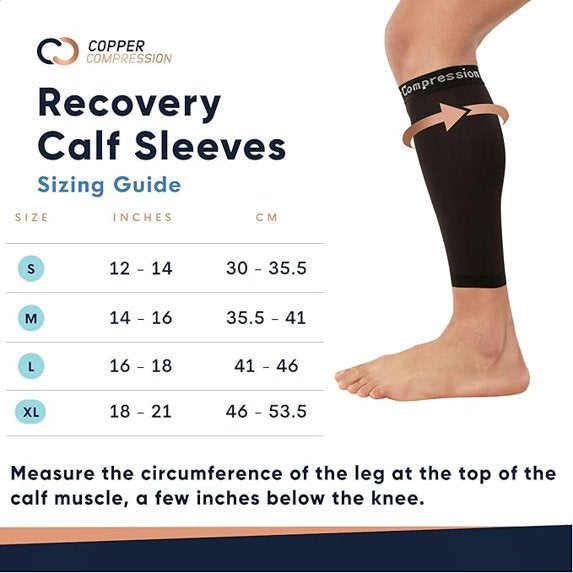 Compression Calf Sleeve Support for Running & Recovery - All Sizes