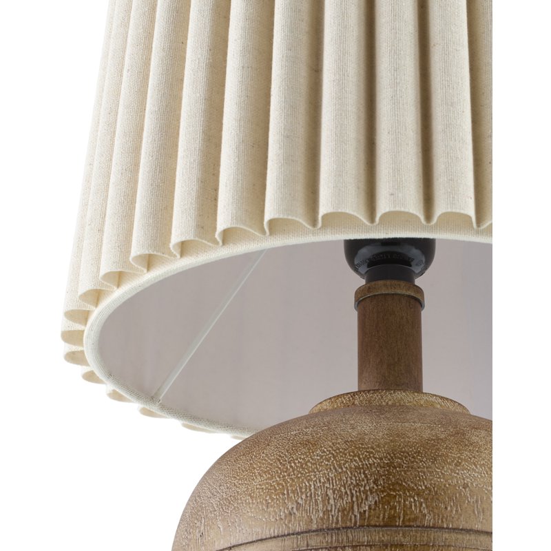 Set of 2 Brown Linen Shade Accent Table Lamps - 19-Inch