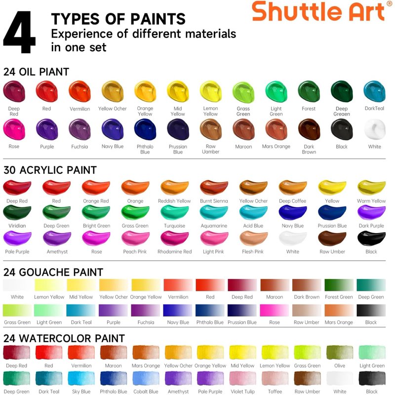 168-Piece Deluxe Artist Painting Set with Easel, Paints, Canvas & Brushes