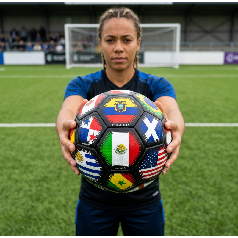 Icon Sports World Cup Flag PVC Soccer Ball - Size 4 & 5, Variation 4