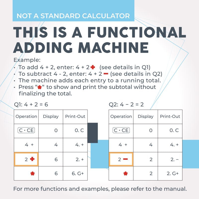 Printing Calculator with Paper Roll for Accounting & Business Use - Upgraded 12 Digit LCD Display