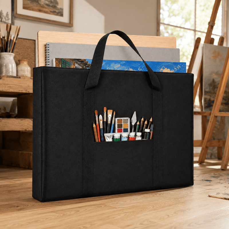 Oversized Weather-Resistant Art Portfolio Tote Bag for Posters & Drawing Boards