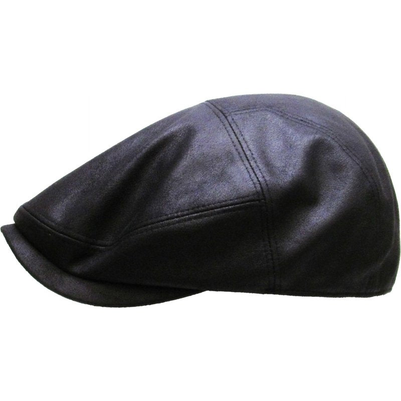 PU Leather Ivy Hat Flat Cap for Golf & Winter - Debonair Style