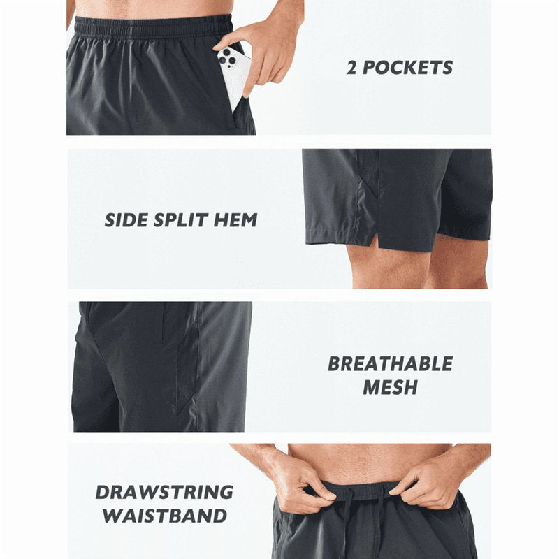 Men's Athletic Shorts 5 Inch Workout Running Gym Basketball Activewear - Lightweight & Breathable