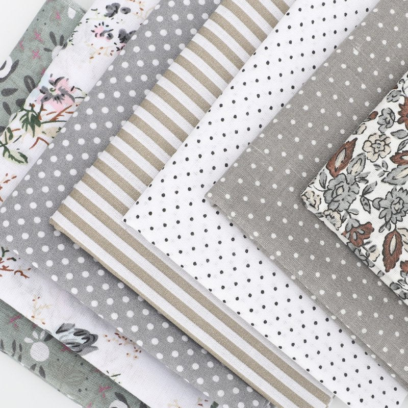 Pre-Cut Floral Cotton Fabric Squares for Quilting Sewing and Crafts - 7 Pieces