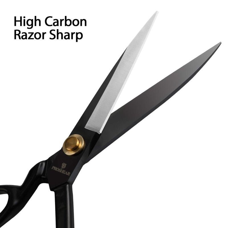 10 Inch Heavy Duty Fabric Scissors - Pro Shears for Leather Tailoring, Home & Office