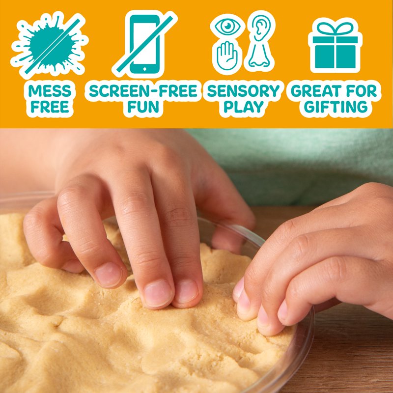 Kids Sand Dough Pottery Press Kit with Paint & Tools for Ages 6+