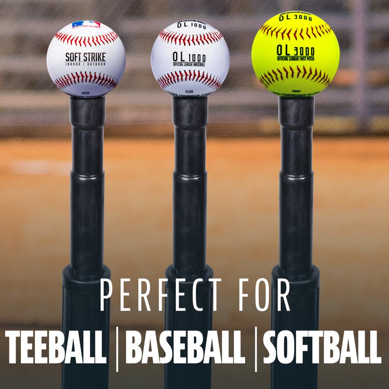 Heavy Duty Baseball Batting Tee with Adjustable Height and Stable Base