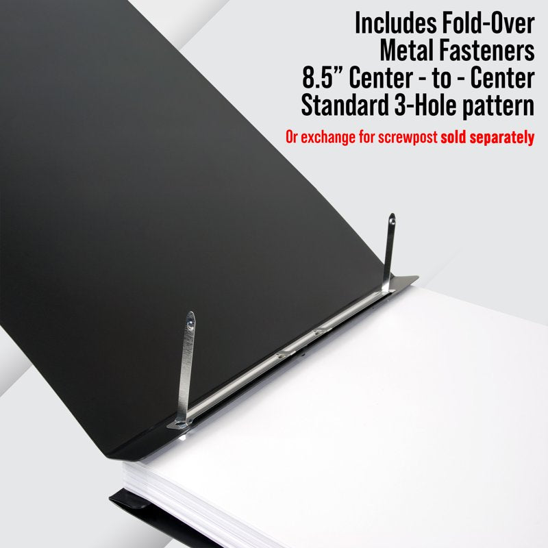 11x17 Pressboard Binder with High-Density Polyethylene - 3 Inch Capacity, Crush Finish Exterior, Pack of 6