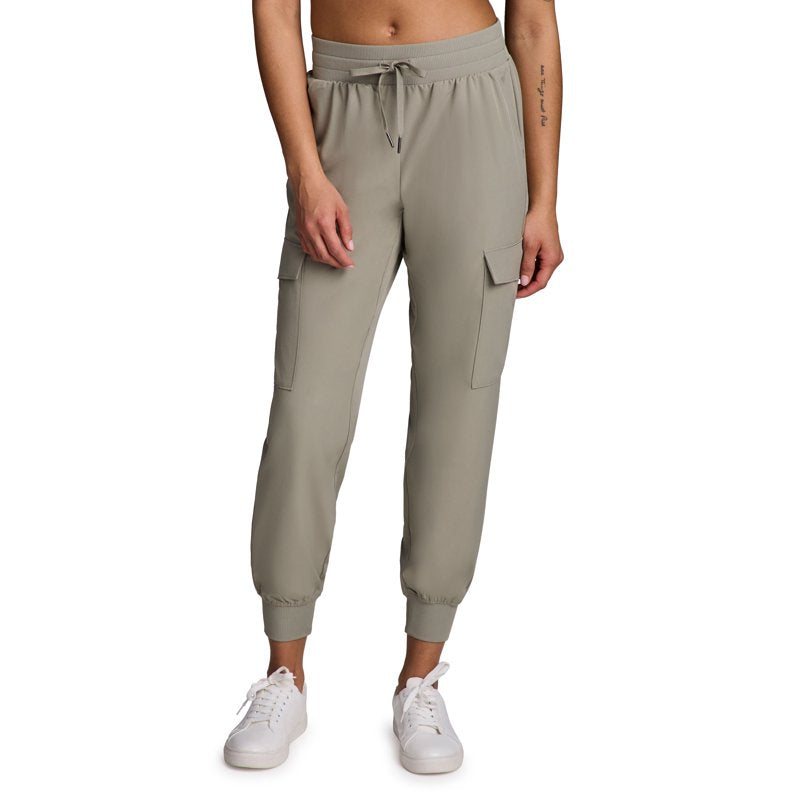 Women's Lightweight Cargo Jogger Pants with Pockets and Drawstring Waist