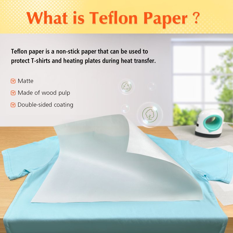 Heat Resistant Teflon Transfer Paper Set 35 Sheets for Sublimation & Heat Press