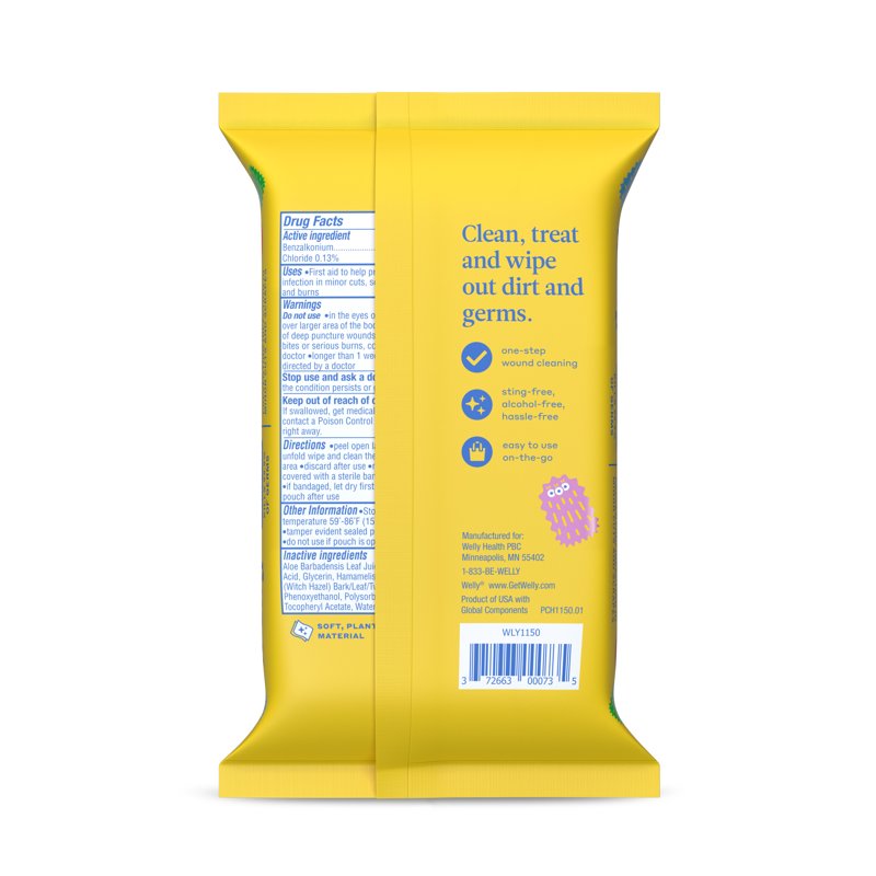Antiseptic Wipes 25 Count - Gentle, Alcohol-Free Wound Cleanser & Infection Preventer