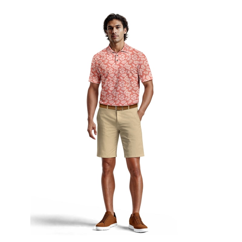 Performance Men's & Big Men's Tropical Polo Shirt with UV Protection
