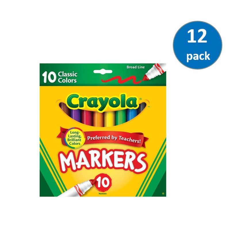 Kids Art Markers Set - Crayola Broad Line Markers in Multiple Pack Sizes