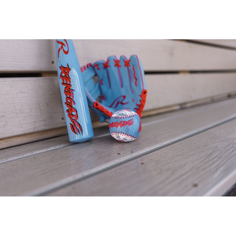 Kids T-Ball Bat and Glove Set - 25 Inch Bat, 9 Inch Glove & Ball for Beginners