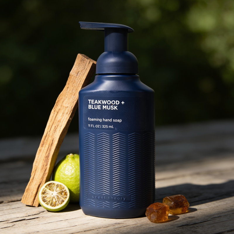 Foaming Hand Soap with Teakwood & Blue Musk - Moisturizing & Fragrant