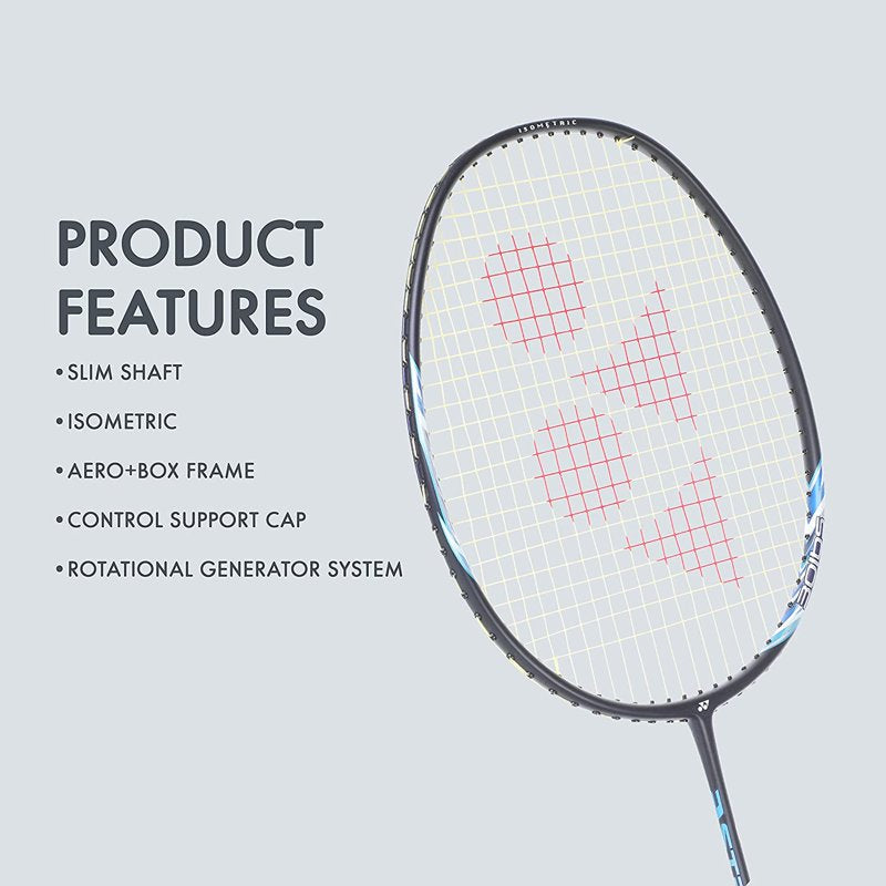 Lightweight Graphite Badminton Racket with Isometric Head and Flexible Shaft
