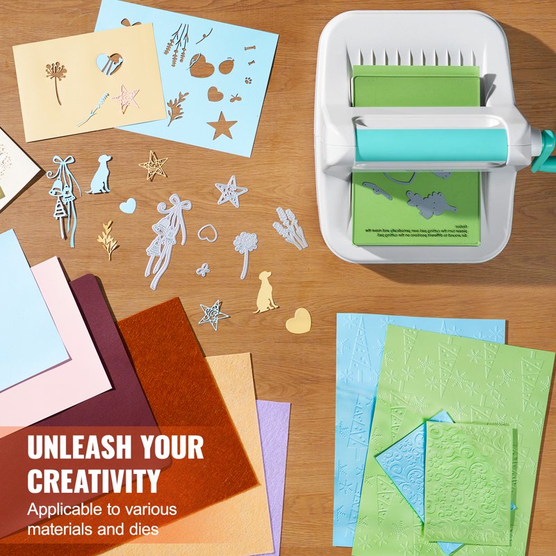 Manual Die Cutting & Embossing Machine for Crafts and Cardmaking, 6 Inch Portable