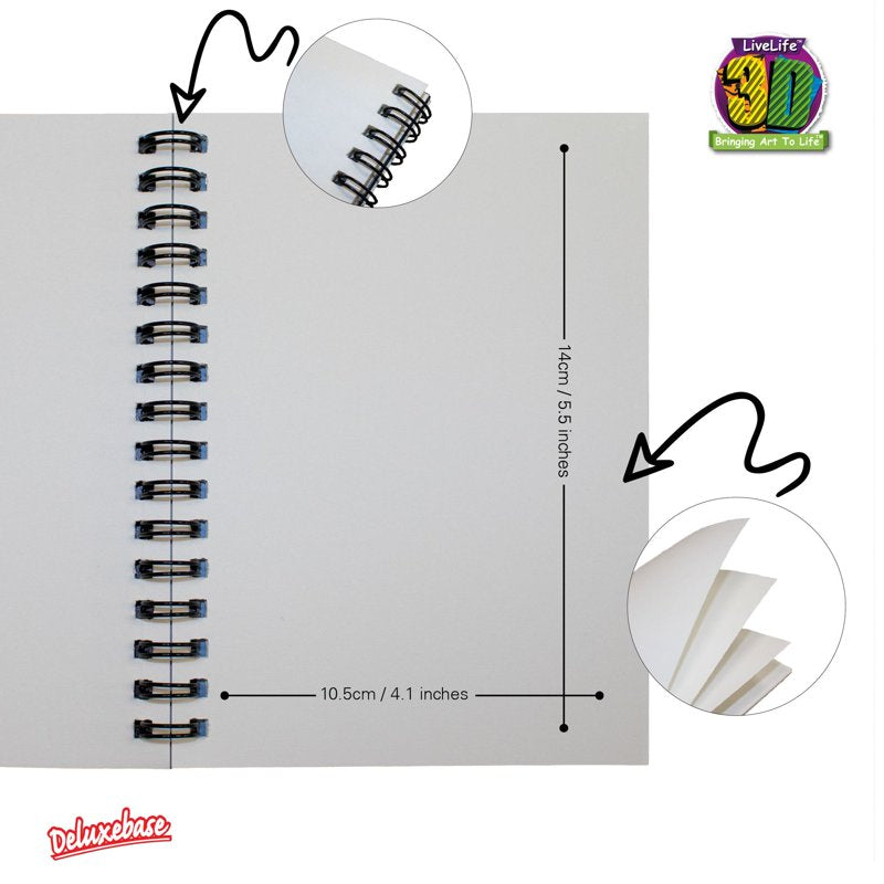 Small Animal Notebook with Lenticular Butterfly Cover - Recycled Paper, Spiral Bound, 80 Pages