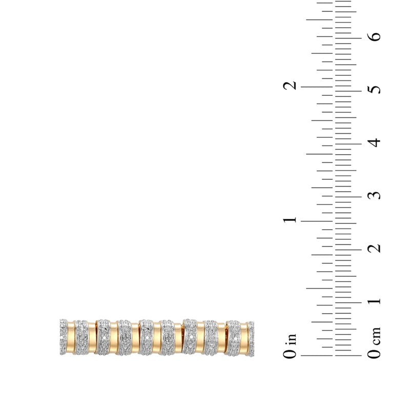 Diamond Accent Twist Necklace in 18k Gold over Bronze for Women