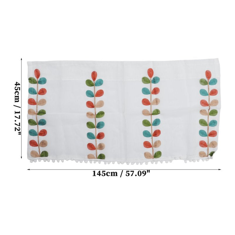 Short White Kitchen Net Curtain Set with Eyelets - Brighten & Privacy