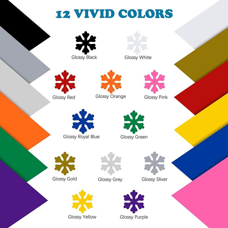 Permanent Adhesive Vinyl Rolls 12 Pack - Craft Sign Making & Decor