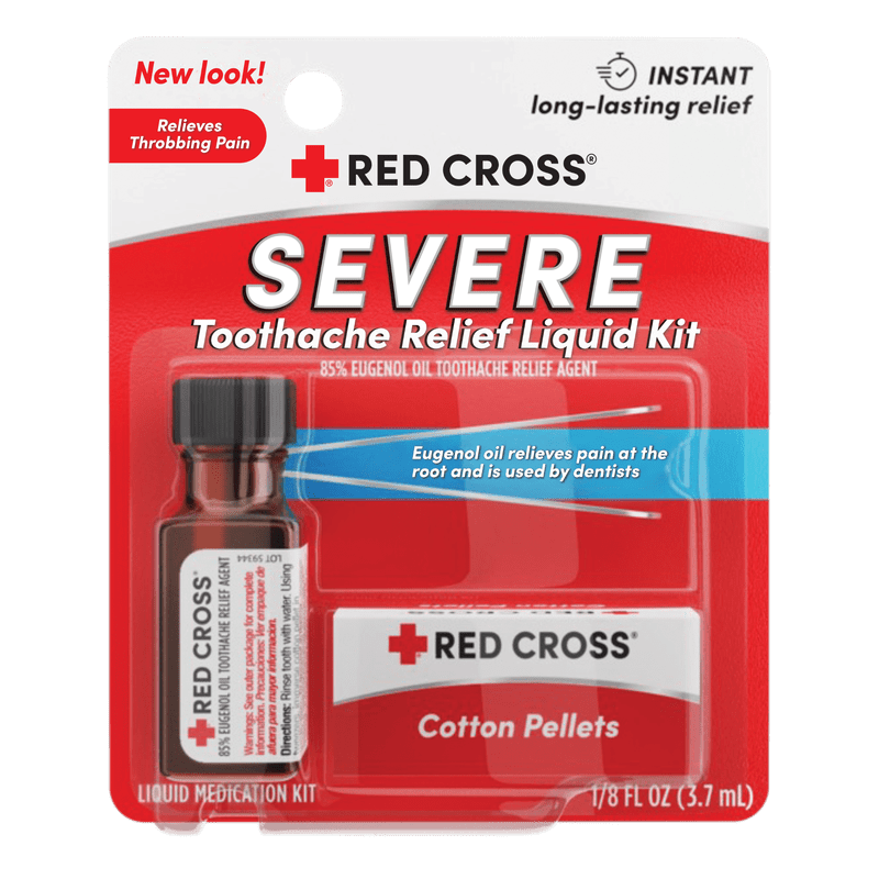 Toothache Medicine Kit with Clove Oil, Cotton Pellets & Tweezers - Instant Pain Relief