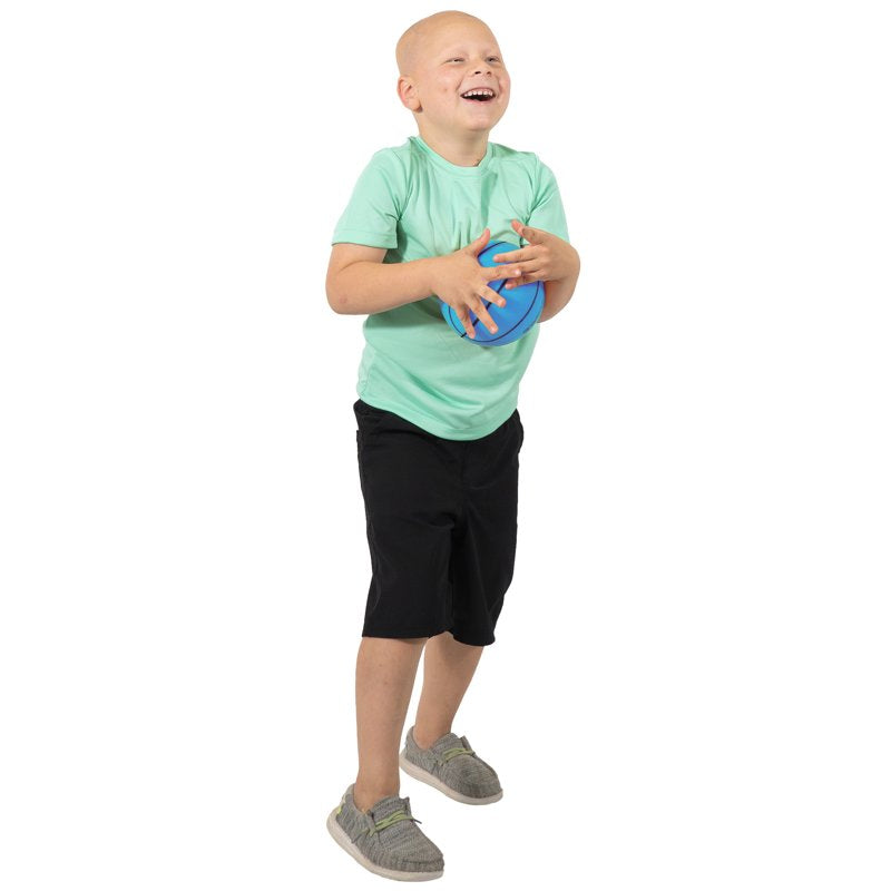 6-Inch Blue Silent Indoor Basketball for Kids and Casual Play