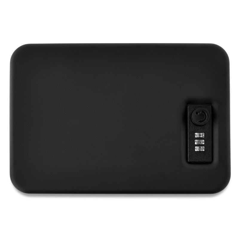 Portable Safe with Combination Lock - 9.5 x 6.5 Inches Black Security Safe