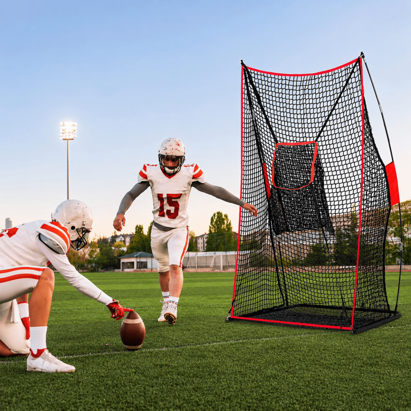Football Kicking Net 7x4 ft - Heavy-Duty Training Net with Target Zone for Field Goal & Punting