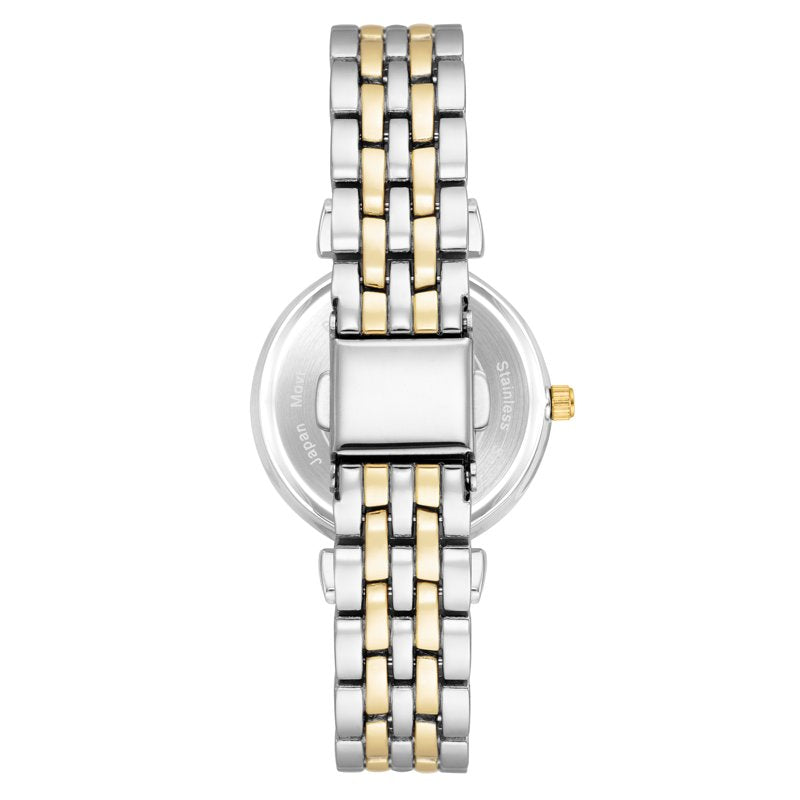 Women's Two-Tone Analog Quartz Wristwatch - Water Resistant & Durable