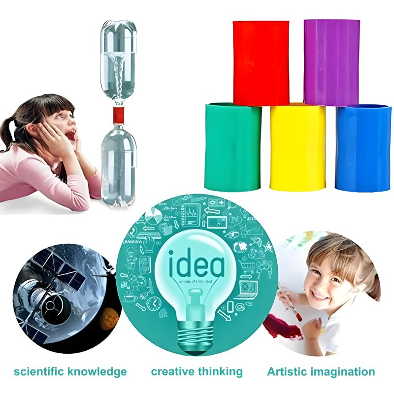 Plastic Vortex Bottle Connectors Set for Science & Educational Experiments - 5 Pieces