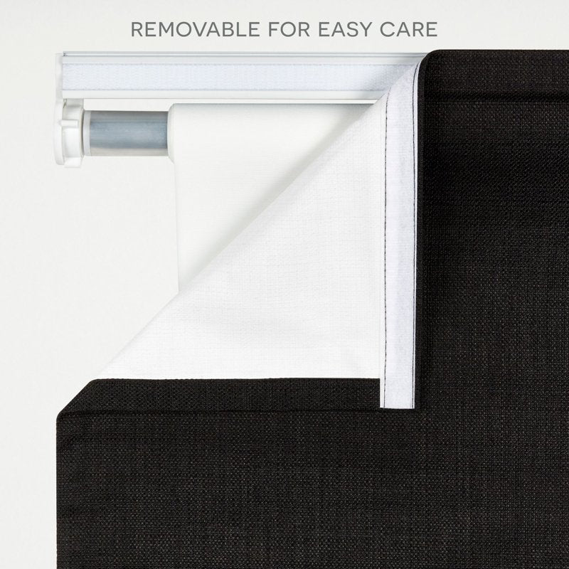 Blackout Roman Shade - Linen Look Cordless Window Treatment, 31x64