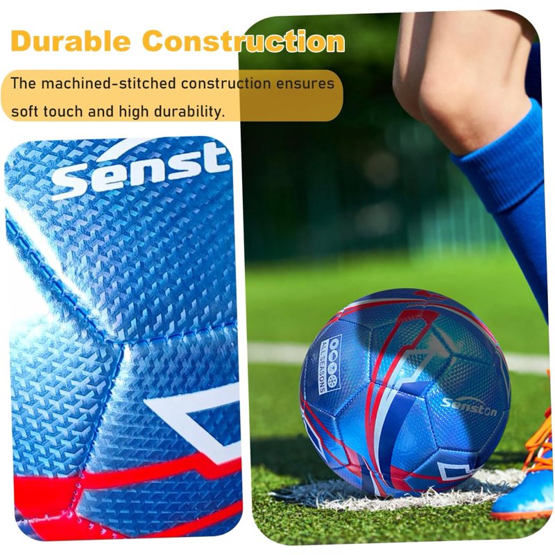 Senston Size 4 Soccer Ball Training Ball with Pump - Official Match Quality for Adults & Youth (Blue, Variation of THIS listing)
