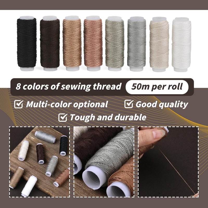 Heavy Duty Sewing Kit with Needles, Awl & Repair Tools for Upholstery & Leather