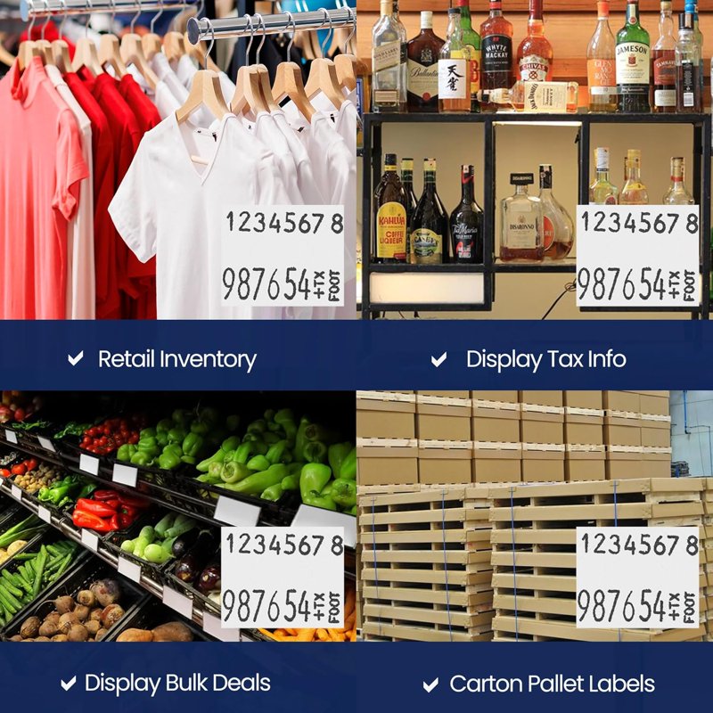 Price Label Set for Monarch 1136 - White Labels, 112,000 Count, Bulk Pack