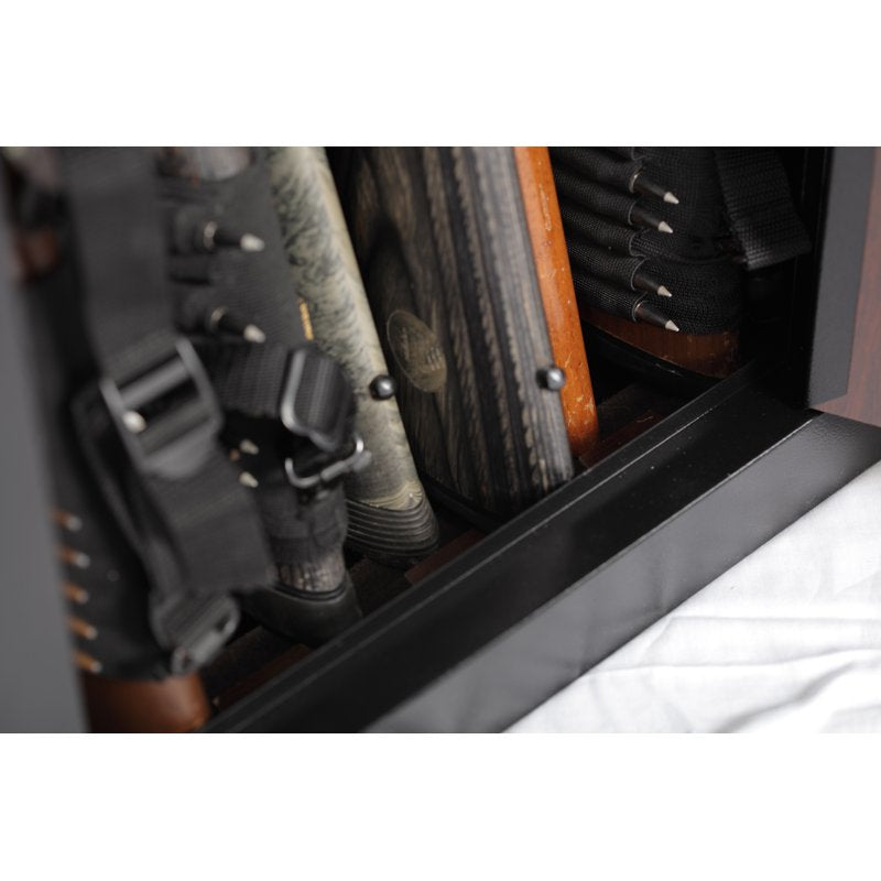 10-Gun Metal Safe Cabinet with Key Lock - Secure Rifle & Shotgun Storage